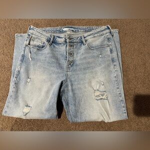 Old Navy Light Blue Distressed Jeans size 16